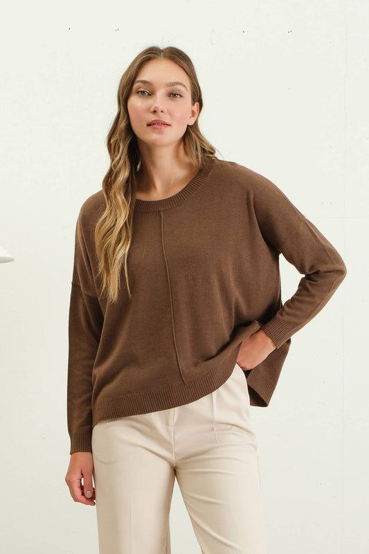 Everyday Sweater - Tan & Mocha