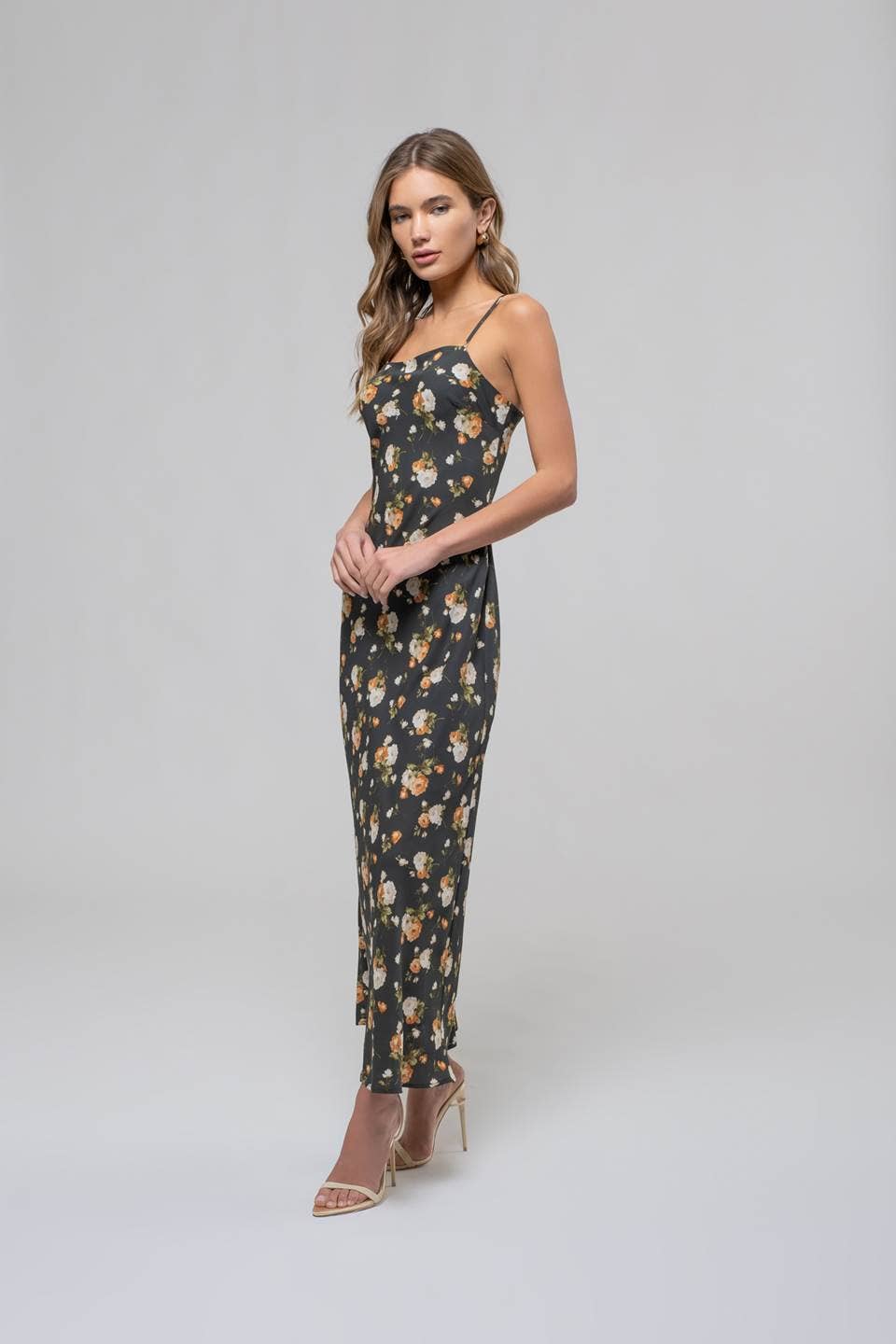 Floral Sweetheart Midi Dress