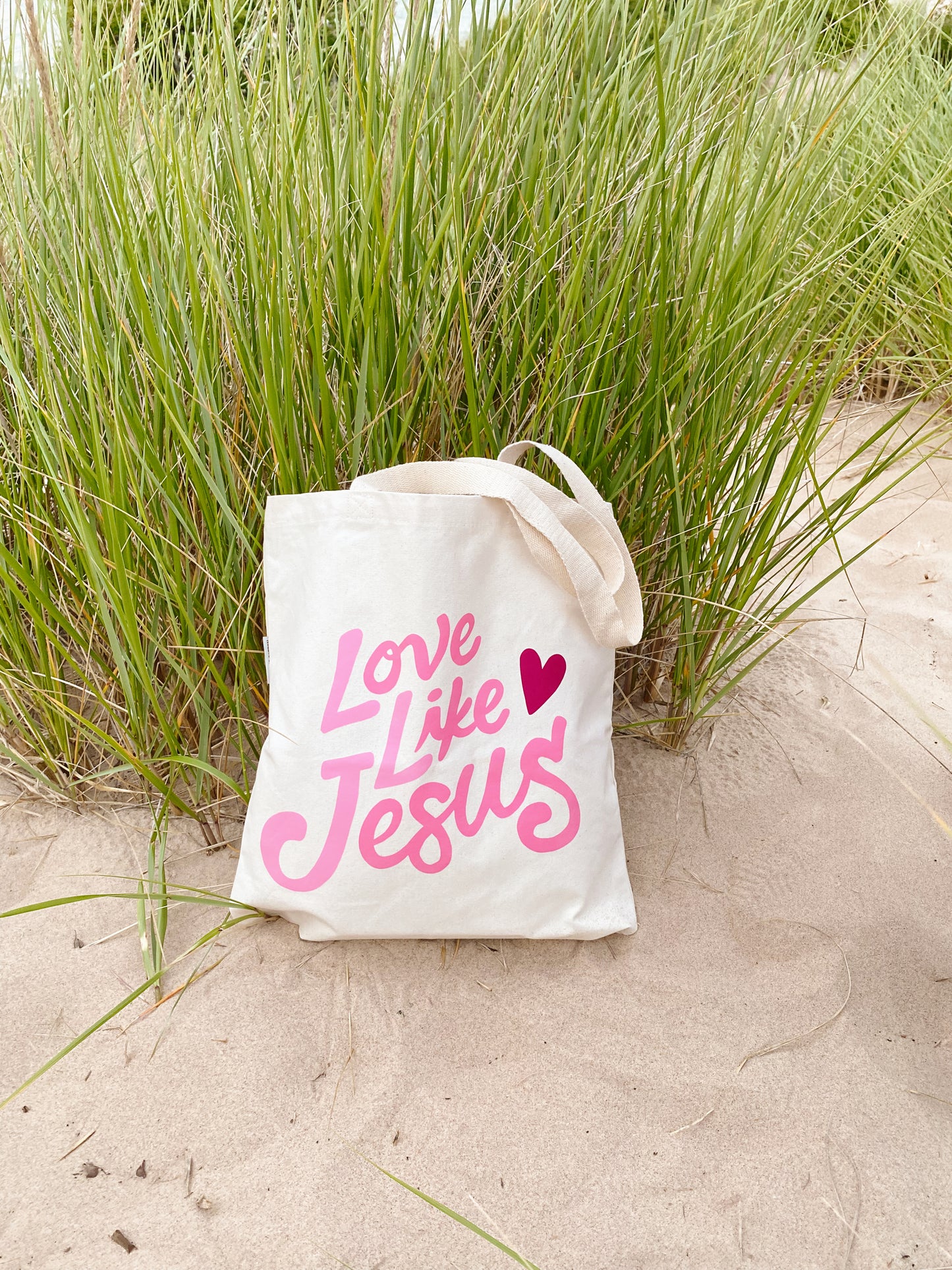 Love Like Jesus Tote Bag Organic Cotton Canvas