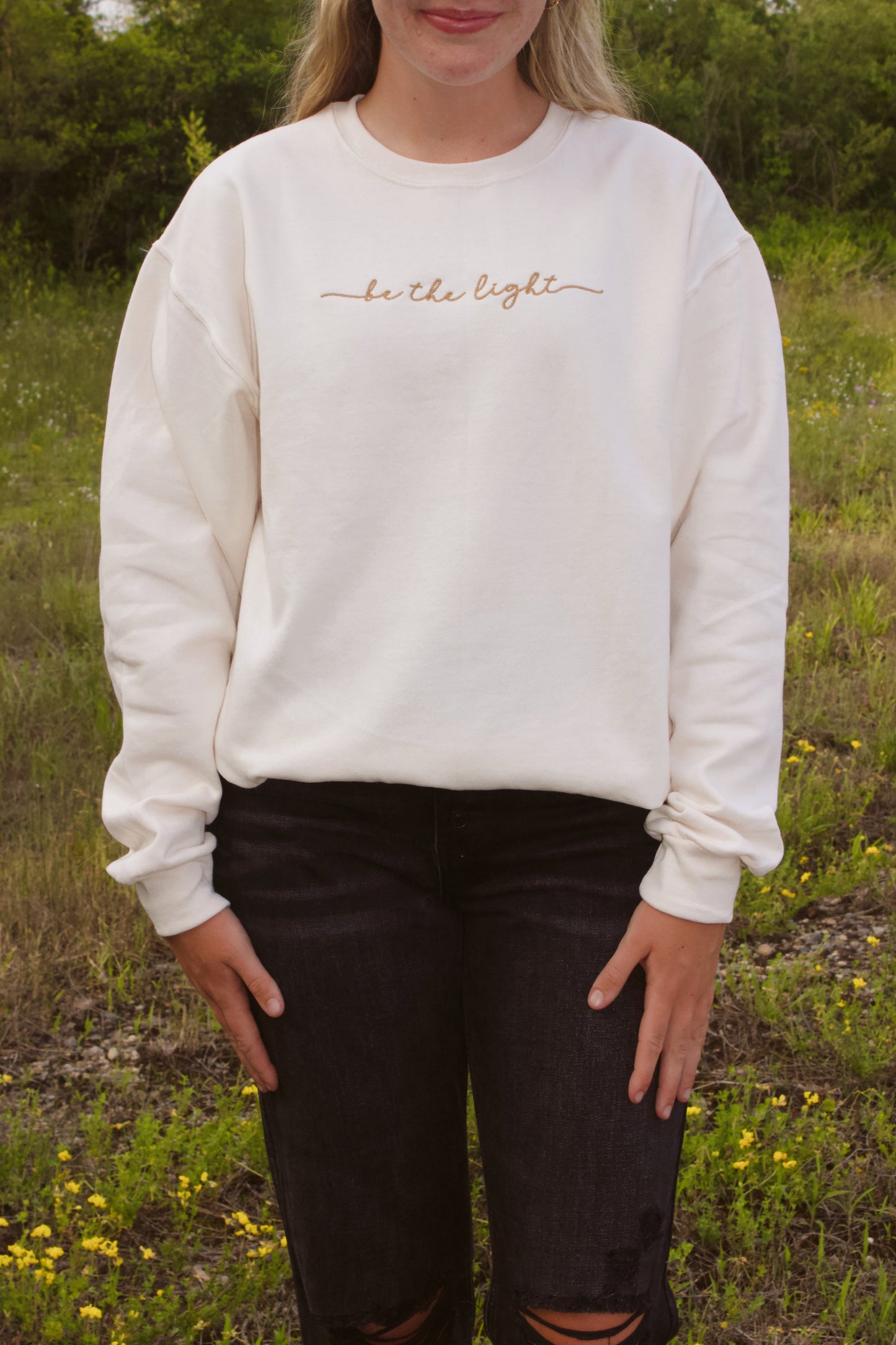 Be The Light Sweatshirt (embroidered) Crewneck