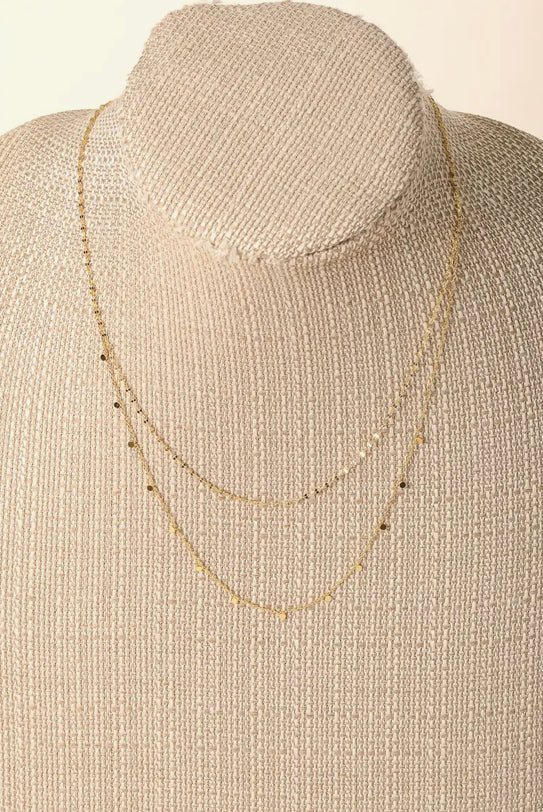 Dainty Layered Coin Choker Necklace